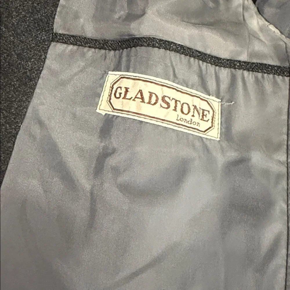 Gladstone London Pure New Wool Blazer Gray 2-Button Jacket Size M